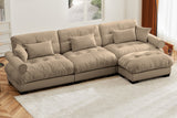 CLOUDIES 134" 3 Seater Sofa with 1 Ottoman