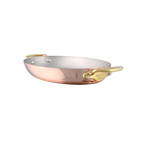 Mauviel M'Heritage M'150 B Copper Oval Gratin Pan With Brass Handles