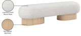 Robertson Luxurious Fabric Bench with Rich Oak Finish - Timeless Art Deco Style for Any Space