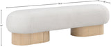 Robertson Luxurious Fabric Bench with Rich Oak Finish - Timeless Art Deco Style for Any Space