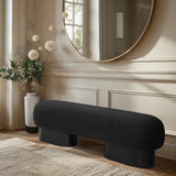 Robertson Opulent Boucle Fabric Bench – Timeless Art Deco Elegance for Entryway or Living Room