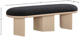 Wilshire Bench: Elegant Boucle Fabric Seating with Natural Oak Finish for Stylish Home Décor