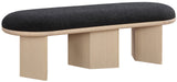 Wilshire Bench: Elegant Boucle Fabric Seating with Natural Oak Finish for Stylish Home Décor