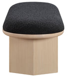 Wilshire Bench: Elegant Boucle Fabric Seating with Natural Oak Finish for Stylish Home Décor