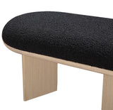 Wilshire Bench: Elegant Boucle Fabric Seating with Natural Oak Finish for Stylish Home Décor