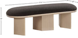 Wilshire Bench: Elegant Boucle Fabric Seating with Natural Oak Finish for Stylish Home Décor