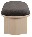 Wilshire Bench: Elegant Boucle Fabric Seating with Natural Oak Finish for Stylish Home Décor