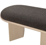 Wilshire Bench: Elegant Boucle Fabric Seating with Natural Oak Finish for Stylish Home Décor