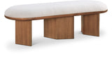 Wilshire Bench - Elegant Art Deco Design with Plush Comfort and Rich Walnut Finish for Any Space