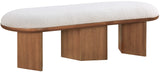 Wilshire Bench - Elegant Art Deco Design with Plush Comfort and Rich Walnut Finish for Any Space