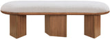 Wilshire Bench - Elegant Art Deco Design with Plush Comfort and Rich Walnut Finish for Any Space