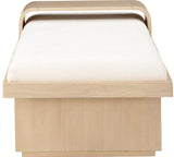 Arlington Bench: Stylish Mid-Century Modern Design with Solid Wood Base and Moveable Tray for Versatility