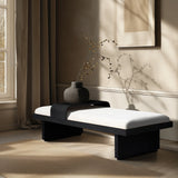 Arlington Bench - Luxurious Chenille Upholstered Seating with Sliding Tray for Modern Spaces