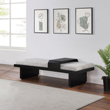 Arlington Bench - Luxurious Chenille Upholstered Seating with Sliding Tray for Modern Spaces