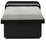 Arlington Bench - Luxurious Chenille Upholstered Seating with Sliding Tray for Modern Spaces