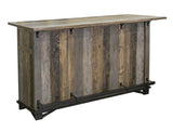 2 Drawer 2 Doors Bar | Loft Brown Pine Wood Hand-Stained