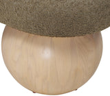 Bowie Boucle Fabric Bench – Luxurious Art Deco Design with Natural Ash Wood Legs for Elegant Spaces