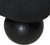 Bowie Boucle Fabric Bench - Luxurious Art Deco Seating with Elegant Solid Ash Wood Legs for Home Decor