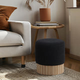 Veranda Boucle Fabric Upholstered Stool