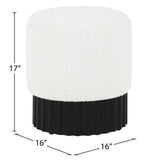 Veranda Boucle Fabric Upholstered Stool