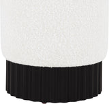 Veranda Boucle Fabric Upholstered Stool