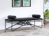 Gatsby Vegan Leather Bench – Elegant Contemporary Design with Soft Cushions for Stylish Spaces