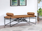 Gatsby Vegan Leather Bench – Elegant Contemporary Design with Soft Cushions for Stylish Spaces
