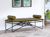 Gatsby Vegan Leather Bench – Elegant Contemporary Design with Soft Cushions for Stylish Spaces
