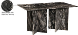 Verona Dining Table - Handcrafted Black Marble with Unique Base for Timeless Elegance and Style