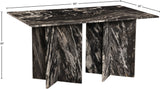 Verona Dining Table - Handcrafted Black Marble with Unique Base for Timeless Elegance and Style