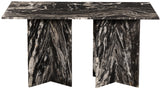 Verona Dining Table - Handcrafted Black Marble with Unique Base for Timeless Elegance and Style