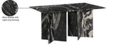 Verona Dining Table - Handcrafted Black Marble with Unique Base for Timeless Elegance and Style