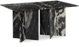 Verona Dining Table - Handcrafted Black Marble with Unique Base for Timeless Elegance and Style