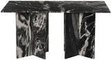 Verona Dining Table - Handcrafted Black Marble with Unique Base for Timeless Elegance and Style
