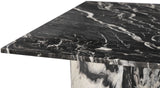 Verona Dining Table - Handcrafted Black Marble with Unique Base for Timeless Elegance and Style