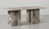 Verona Dining Table - Handcrafted Black Marble with Unique Base for Timeless Elegance and Style