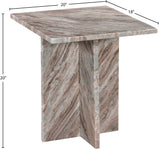 Verona End Table - Handcrafted Marble Design with Unique Base for Contemporary Elegance in Any Room