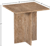 Verona End Table - Handcrafted Marble Design with Unique Base for Contemporary Elegance in Any Room