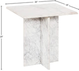 Verona End Table - Handcrafted Marble Design with Unique Base for Contemporary Elegance in Any Room