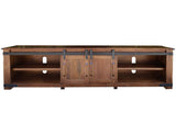 4 Door 93" TV Stand - Parota Wood TV Console