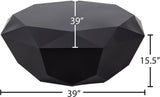 Gemma Unique Diamond Shape Coffee Table in Matte Black Steel - Contemporary Design for Modern Homes