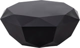 Gemma Unique Diamond Shape Coffee Table in Matte Black Steel - Contemporary Design for Modern Homes
