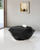 Gemma Unique Diamond Shape Coffee Table in Matte Black Steel - Contemporary Design for Modern Homes