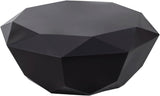 Gemma Unique Diamond Shape Coffee Table in Matte Black Steel - Contemporary Design for Modern Homes