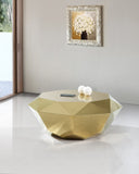 Gemma Contemporary Coffee Table with Unique Diamond Shape and Elegant Stainless Steel Design