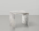 Canova End Table - Handcrafted Genuine Marble with Elegant Design for Contemporary Living Spaces