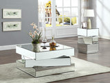 Haven Mirrored Coffee Table - Modern Geometric Design, Triple-Stacked Sculpture for Chic Living Spaces