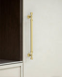 DESIGN2288 Antique Brass Cabinet Pulls | Modern Retro Ball-Top Handles for Kitchen Cabinets, 7.5"