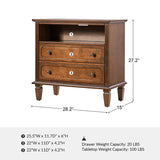 Galatea 2 - Drawer Solid Wood Nightstand Chest(Optional Types)