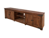 4 Door 93" TV Stand - Parota Wood TV Console